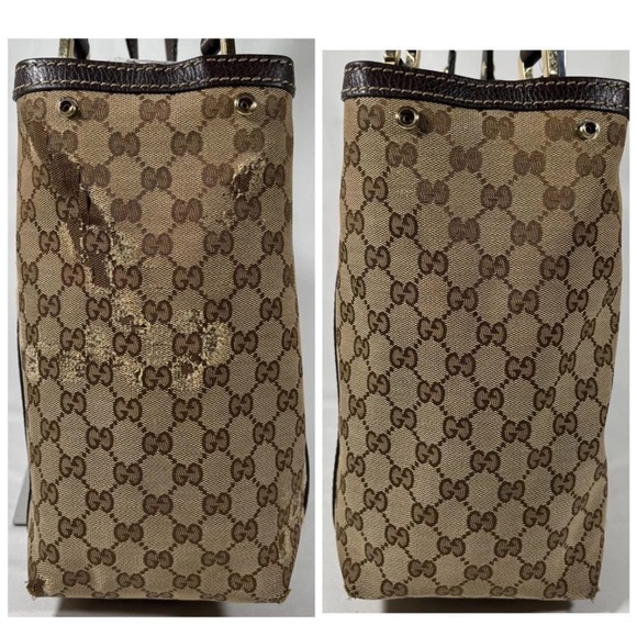 Gucci Brown Monogram Tote Bag - Picture 4 of 16